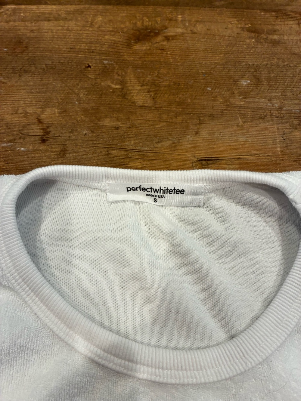 perfectwhitetee White Ribbed Crewneck Tank Size S - Picture 2 of 7